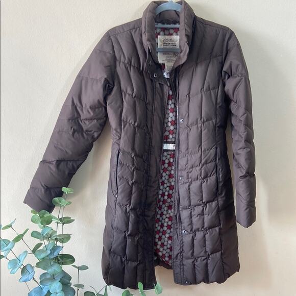 Eddie Bauer Jackets & Blazers - Eddie Bauer Goose Down Long Jacket Coat XS Winter Brown Outdoor Cold Weather